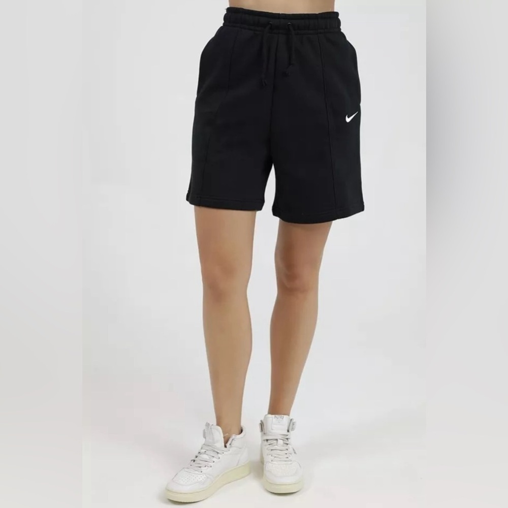 Nike Fleece Black High Rise Loose Fit Shorts Sportswear Women’s Size XS NWT
